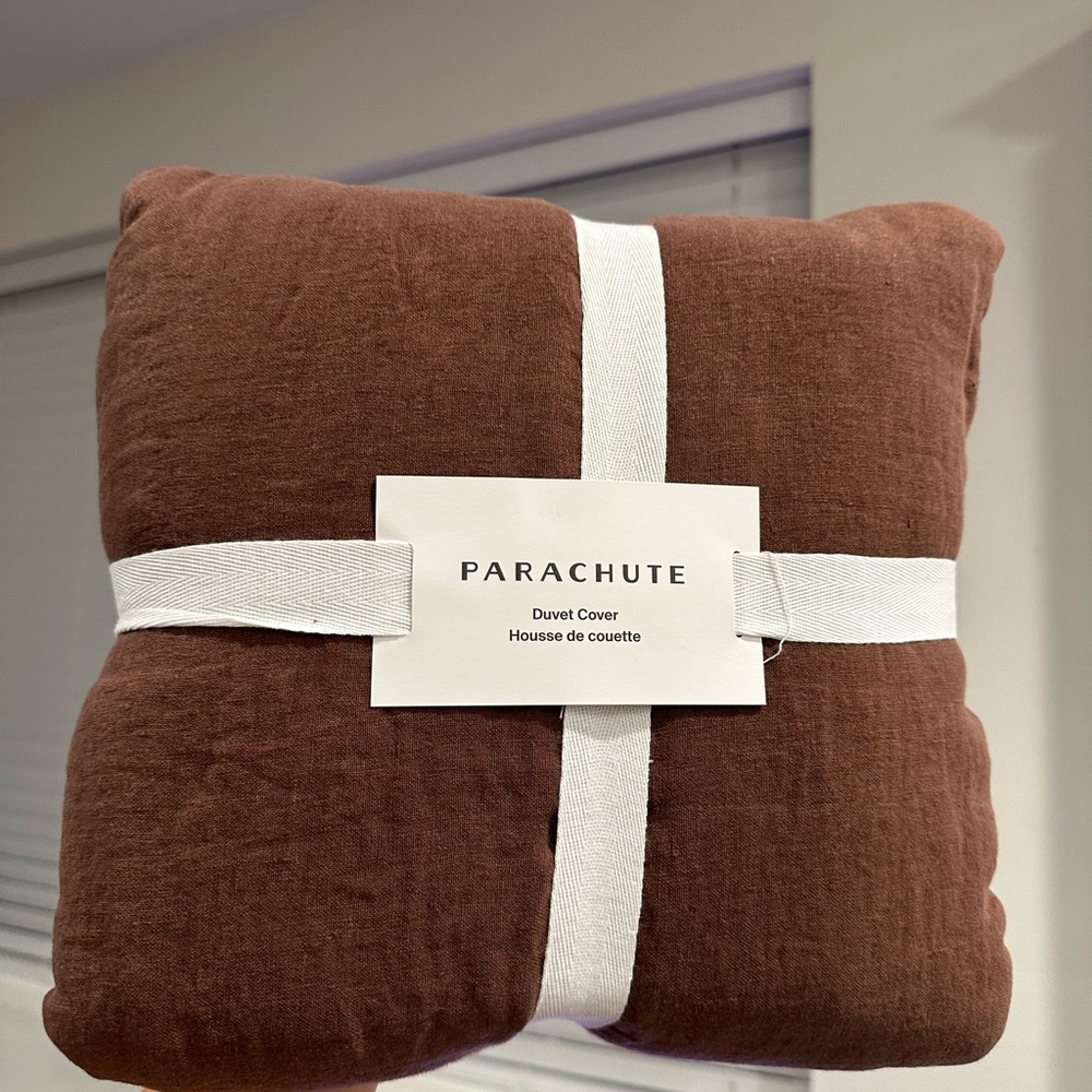 Parachute Linen Duvet Cover King/Cal King- Raisin